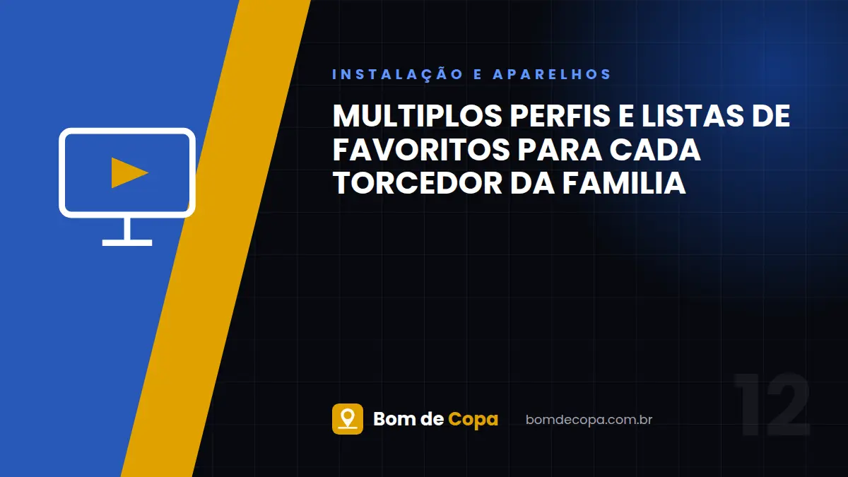 Multiplos Perfis e Listas de Favoritos Para Cada Torcedor da Familia